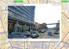 Яндекс дает панорамы московских улиц