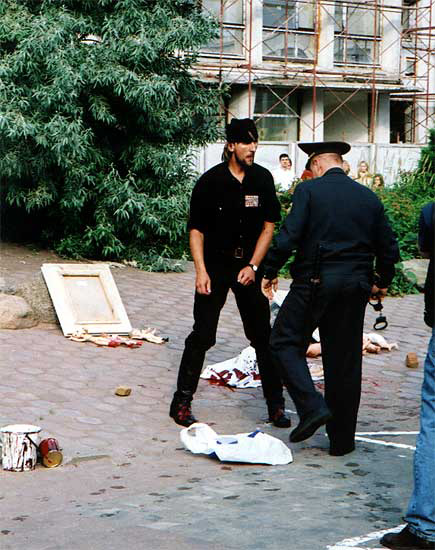 Alexander Pushkin. Soldier of Fortune. Performance. Independence Square, Minsk. 2002       
