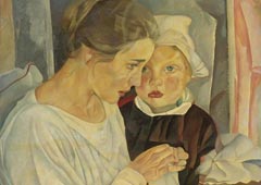 Борис Григорьев. «Мать и дитя». 1918 (фрагмент)