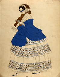 Лев Бакст. Эскиз костюма Эстреллы для балета «Карнавал». 1910 