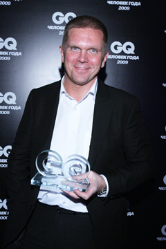 Андрей Колесников на церемонии вручения премии журнала GQ «Человек года-2009»