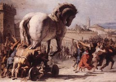 Джованни Доменико Тьеполо. «Шествие троянского коня в Трою». 1773