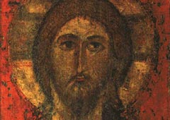 Икона Спас Вседержитель. XIV век (фрагмент)