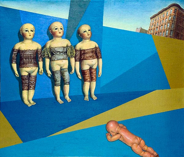 Михаил Одноралов. Натюрморт со старинными куклами. 2006 