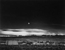 Ансел Адамс. Восход луны в Эрнандес, Нью-Мексико. 1948