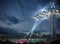 Один из отвергнутых проектов — London Cloud, разработанный группой архитекторов из Массачусетского технологического института