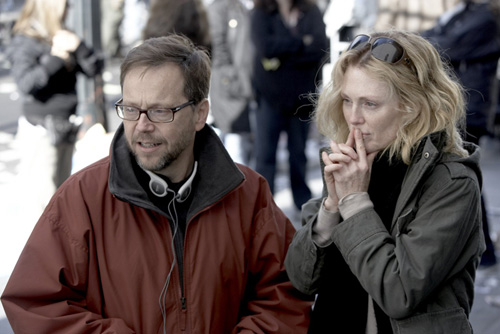 Фернандо Мейреллеш и Джулианна Мур на съемочной площадке фильма «Слепота»