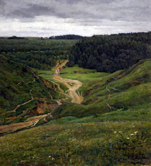 М.А.Мамонтов. Дорога через овраг. 1887