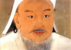 Портрет второй половины XIII века, на котором предположительно изображен Чингисхан (1155—1227)