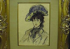 Мария Апело Крус. Женщина в голубой шляпе