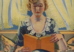 Коулз Филлипс. Женщина, читающая книгу. 1919 (фрагмент)