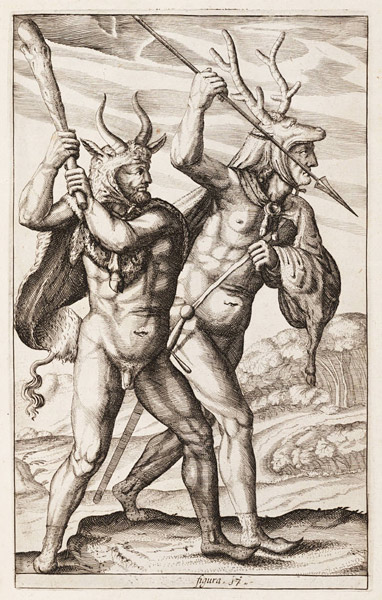 Германские воины. Изображение из книги Филиппа Клювера «Germania Antiqua» (1616) 