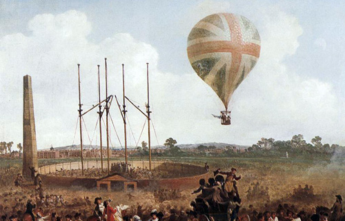 Юлий Цезарь Иббетсон. Подъем Джорджа Биггинса на воздушном шаре Лунарди. 1785 