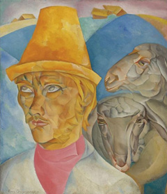  Борис Григорьев. Пастух в горах. 1920 