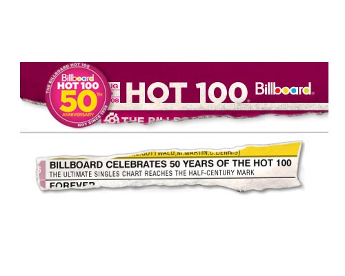 Журнал Billboard составил несколько юбилейных топов-100 на основе своих хит-парадов за 50 лет.