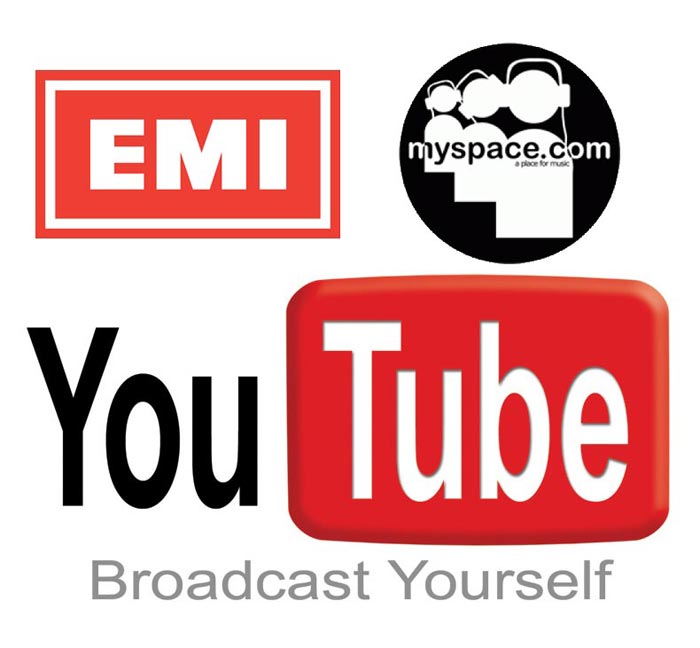 Лейбл EMI решил самостоятельно продавать свою музыку через интернет, в YouTube появилась возможность покупать композиции из каталогов iTunes и Amazon, а у нового сервиса MySpace Music возникли технические проблемы.