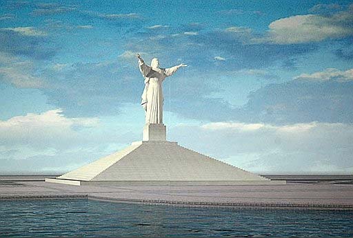 В Санкт-Петербурге, возможно, воздвигнут гигантскую статую Андрея Первозванного. Проект 70-метрового памятника буквально повторяет фигуру Христа из Рио-де-Жанейро.