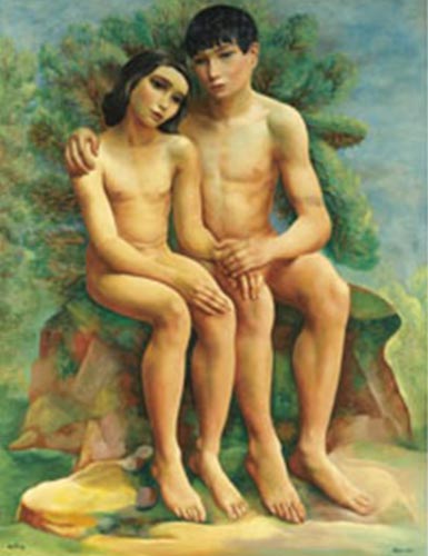 Мойс Кислинг. «Брат и сестра». 1934