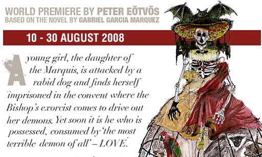 В воскресенье, 10 августа, на Глайндборском фестивале пройдет премьера оперы Петера Этвеша «Любовь и другие демоны» по повести Габриэля Гарсии Маркеса.