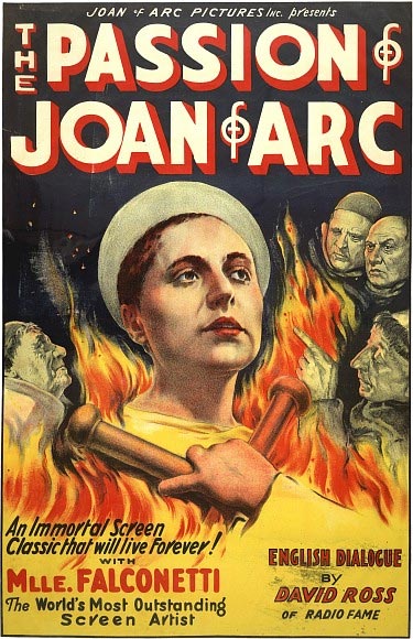 Афиша к фильму «Страсти по Жанне д’Арк» (1928)