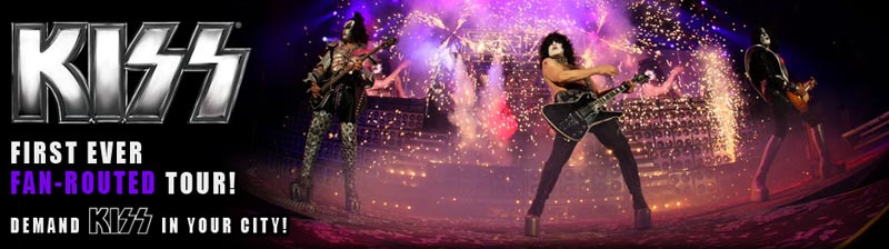 Группа Kiss объявила о проведении первого в мире тура, маршрут которого спланируют поклонники группы. Фанаты группы будут иметь возможность проголосовать за те города, в которых они хотят увидеть Kiss.