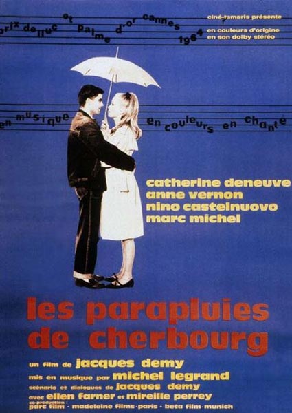 Афиша к фильму «Шербурские зонтики» (1964)