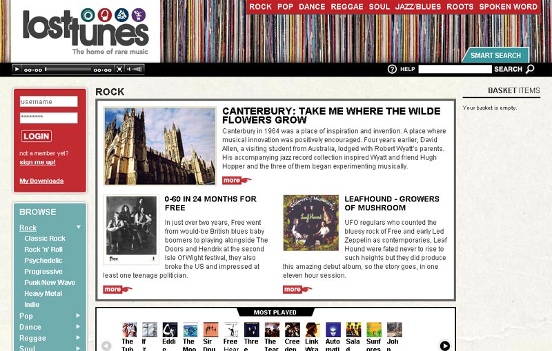 Universal Music Group запустила интернет-магазин LostTunes.com. Там можно скачать в виде mp3-файлов редкие записи лейблов Trojan, Fiction, Decca, Verve, A&M, Motown и Stax.