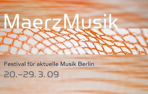 С 20 по 29 марта в Берлине состоится международный фестиваль современной музыки MaerzMusik. В фестивальную программу под девизом «Редукция-Структура-Деконструкция» вошли 5 мировых премьер и 5 немецких премьер молодых российских композиторов.