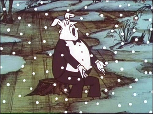 Сцена из мультфильма «Пиф-паф, ой-ой-ой!». 1980 - Студия «Экран»