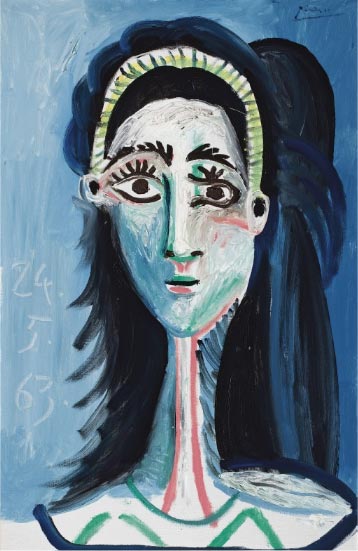 Пабло Пикассо. «Голова женщины (Жаклин)». 1963