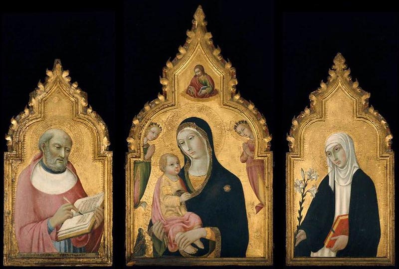 Сано ди Пьетро. Триптих. Ок. 1470