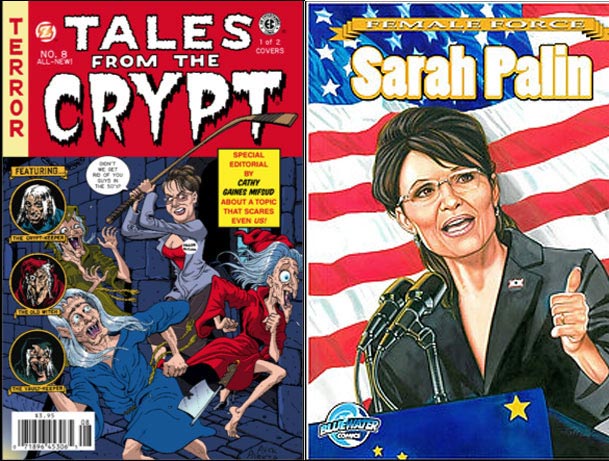 В США появился в продаже комикс, рассказывающий биографию Сары Пэйлин, губернатора Аляски и кандидата в вице-президенты США от республиканцев.