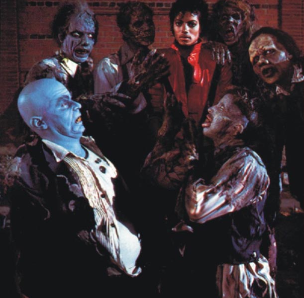 Кадр из видеоклипа «Thriller». 1983