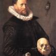 Франс Хальс. «Портрет мужчины с черепом в руке». 1611