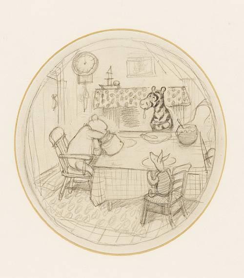 На торги Bonham´s, которые пройдут 4 ноября в Лондоне, будет выставлен подлинник иллюстрации Эрнста Шепарда к книге А.А.Милна «Винни-Пух». Эстимейт рисунка, озаглавленного «Тигры не любят мед», составляет 20 тысяч фунтов.