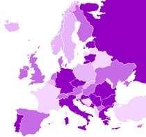 В странах Евросоюза максимальный тариф на роуминг с 1 июля 2010 года составляет 0,39 евро ($0,54 или 16,5 рублей) без НДС.