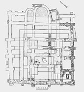 План Десятинной каменной церкви по раскопкам М.К. Каргера