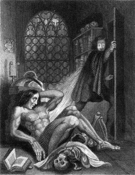 Иллюстрация к первому изданию романа «Франкенштейн, или Современный Прометей». 1831