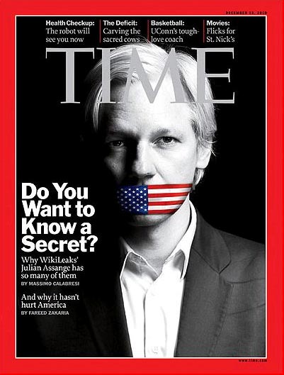 В СМИ появилась неофициальная информация, что журнал Time 15 декабря объявит «Человеком года» создателя сайта WikiLeaks Джулиана Ассанжа. 7 декабря в Лондоне он сдался властям и, несмотря на это, лишен возможности быть отпущенным под залог.