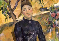 Поль Сезанн. Мадам Сезанн в оранжерее. 1891 (фрагмент)