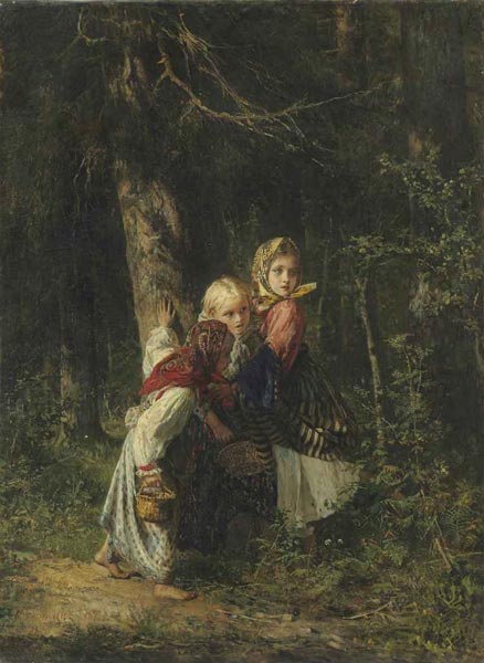 Алексей Корзухин. «Крестьянские дети в лесу». 1877