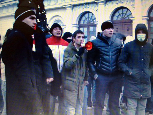 Илья Кубраков на Манежной площади 