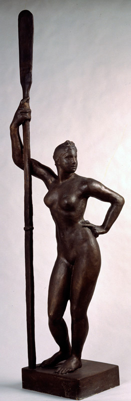 Шадр И.В. Девушка с веслом. 1934-1935. Бронза. Отлив 1956 года с экземпляра в гипсе 1934-1935 годов 