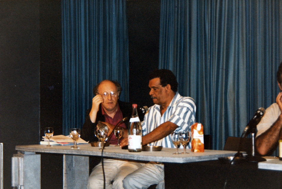 Иосиф Бродский и Дерек Уолкотт на поэтическом фестивале в Роттердаме. 1989 