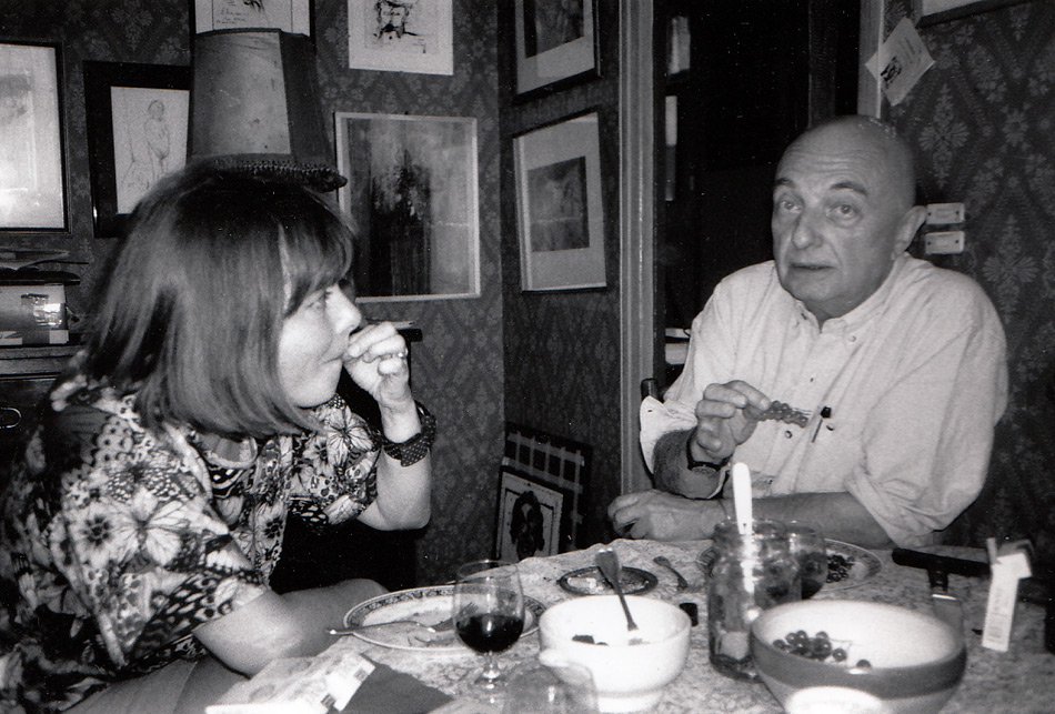 С французским поэтом и теоретиком Мишелем Камю. Circa 1990