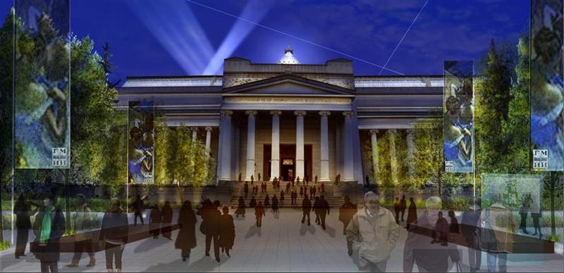 Строительные работы в рамках глобальной реконструкции Государственного музея изобразительных искусств им. Пушкина (ГМИИ) и создания на его базе комплекса «Музейный городок» начнутся летом 2011 года.