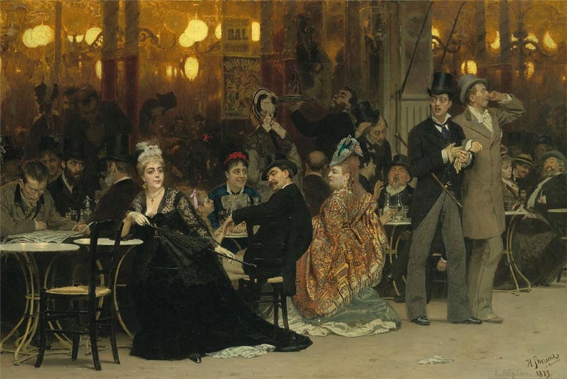 Илья Репин. «Парижское кафе». 1875