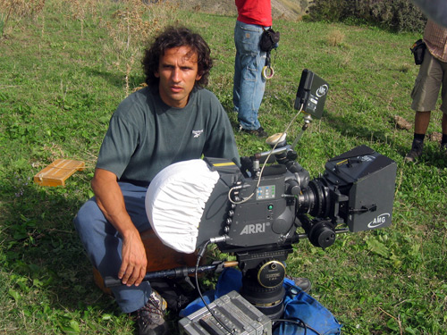 Микеланджело Фраммартино во время съемок фильма «Четырежды»