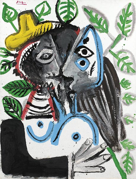 Пабло Пикассо. Двое. Поцелуй. 1969