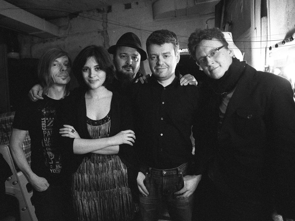 Женя Любич с музыкантами своей группы 